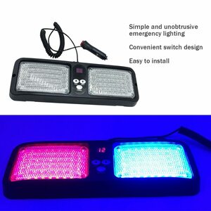 車 汎用 LED サンバイザー ストロボ ライト ランプ フラッシュ ドレスアップ アクセサリー インテリア 内装 パーツ