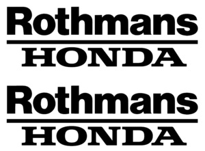 ①Rothmans HONDA　カッティングステッカー＠NSR