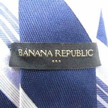 バナナリパブリック レジメンタルストライプ柄 シルク ブランド ネクタイ メンズ ネイビー 良品 BANANA REPUBLIC_画像5
