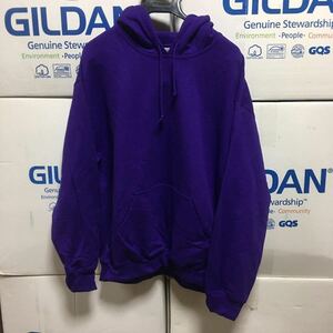 GILDAN パープル L 紫 プルオーバー 8.0oz スウェット パーカー カブリパーカー フーディー ギルダン 無地 長袖 裏起毛 フード☆