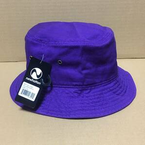 NEWHATTAN ツイルコットン パープル L/XLサイズ バケットハット バケハ ニューハッタン 帽子 紫 PURPLEの画像2