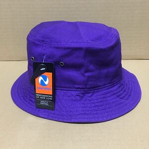 NEWHATTAN ツイルコットン パープル L/XLサイズ バケットハット バケハ ニューハッタン 帽子 紫 PURPLE☆