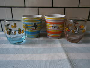 **** Pingu * pin ga-* mug & Mini glass *4 kind * mistake do* not for sale ****