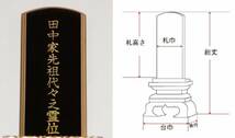 戒名彫1名分込 位牌　面金千倉5.5寸（26.5㎝）_画像3