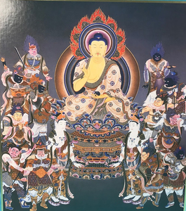 Art hand Auction Buddhist Painting Shikishi Yakushi Tathagata Twelve Divine Generals Nikko Bodhisattva Moonlight Bodhisattva Yakushi Tathagata Zodiac Twelve Divine Generals, painting, Japanese painting, person, Bodhisattva