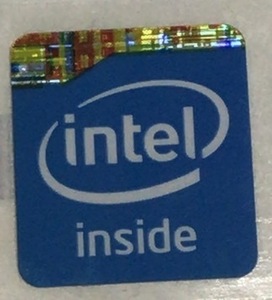 ■新品・未使用 ■10枚セット　【intel inside】エンブレムシール　【17*19㎜】送料無料・追跡サービス付き☆P113