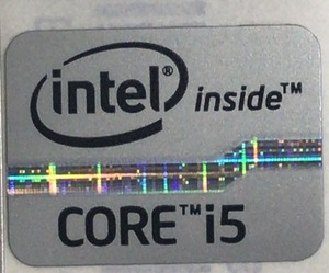 ■新品・未使用 ■10枚セット 二三代目【CORE i5銀】エンブレムシール 【21*16㎜】 送料無料・追跡サービス付き☆P024