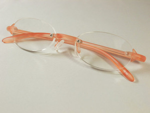  same one goods ., the lowest price. [ free shipping ]#.~..(13g=10 jpy ×3 piece rank )., Nagoya glasses * +3.00. eye * woman * brink none pink * light weight resin new goods 