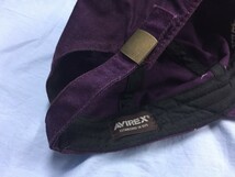 アヴィレックス AVIREX アメカジ ミリタリー ロゴ刺繍 アジャスター ベースボール キャップ 帽子 メンズ コットン100% 57～59cm 紫_画像2