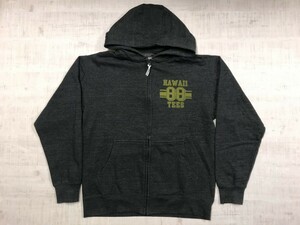 エイーティーエイトティーズ 88TEES スウェット ジップアップ パーカー メンズ ハワイ オールド サーフ アメカジ M チャコールグレー