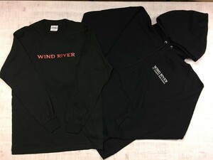 ウィンドリバー WIND RIVER 企業もの オールド レトロ 古着 アメカジ 長袖Tシャツ スウェットパーカー 2点セット メンズ M L 黒