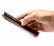 送料無料★iphone X / XS ケース 財布型 カード収納 スマホケース スタンド機能 軽量 薄型 耐衝撃 (ブラック)_画像8