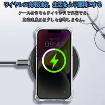 送料無料★iPhone14 ケース クリア ショルダー ストラップ付き 薄型 軽量 シリコン ワイヤレス充電対応(全透明）_画像5