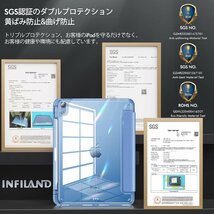 送料無料★INFILAND iPad air 第5世代用ケース iPad air4 用 10.9インチ カバー（スカイブルー）_画像3