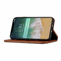 送料無料★JCGOOD iphoneXR ケース 手帳型 カード収納 スタンド レザー マグネット式 スマホケース (カーキ)_画像5