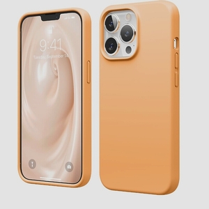 送料無料★elago iPhone13 Pro 対応 ケース 耐衝撃 薄型 シリコン SILICONE CASE(オレンジ)