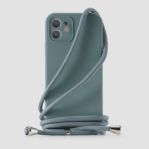 送料無料★Handodo iPhone 11 ケース ショルダー ストラップ付き シリコン (PineGreen)