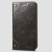 送料無料★iphone X / XS ケース 財布型 カード収納 スマホケース スタンド機能 軽量 薄型 耐衝撃 (ブラック)_画像1