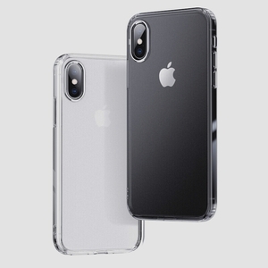 送料無料★ONES iPhone Xs/X ケース超耐衝撃 HD全透明 PC背面 衝撃吸収 レンズ保護 (透明?マット感)