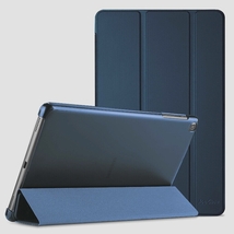 送料無料★ProCase Galaxy Tab A 10.1ケース スマート スタンド フォリオ保護 半透明フロスト(ネービー)_画像1
