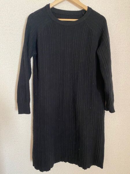 ブラック ニットワンピース SHEIN