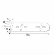 マーカー取付けステー ステンレス 幅広Ｚ型 250ｍｍ　２個付け用_画像2