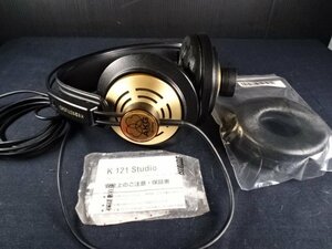 AKG K121 STUDIO　ヘッドホン　高音質品ジャック交換　純正未使用・交換用イヤーパッド付属　取説　音出し確認O.K. 良品