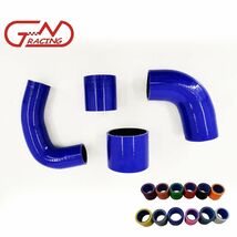 ターボホース インプレッサ GC8 STI Ver3 4 スバル インタークーラーホース 4本 JNRacing ブルー_画像1