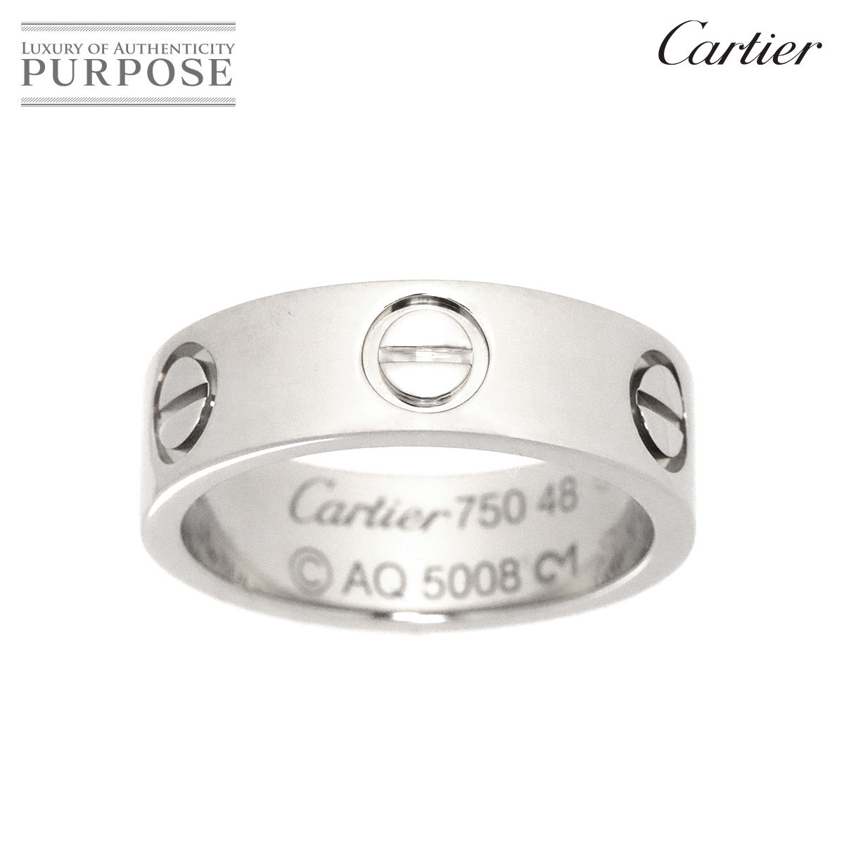 桜の花びら(厚みあり) LOVE(Cartier) カルティエ リング ラブリング