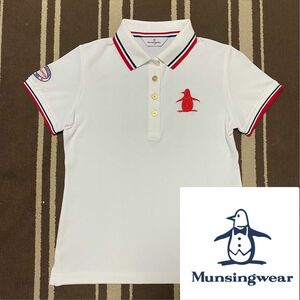 未使用 マンシングウェア ゴルフ レディース かのこ編み 半袖ポロシャツ M Munsingwear