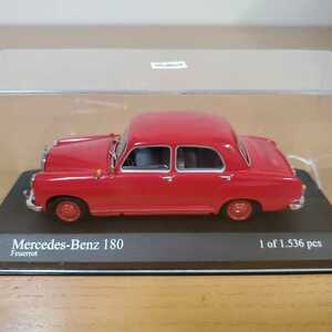 1/43 ミニチャンプス MINICHAMPS ミニカー/Mercedes-Benz 180 1953 Feuerrot/メルセデス・ベンツ 180 レッド