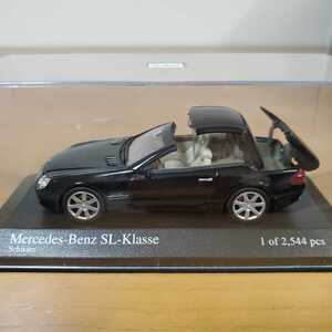 1/43 ミニチャンプス MINICHAMPS ミニカー/Mercedes-Benz SL-Klasse 2001 Schwarz/メルセデス・ベンツ SLクラス ブラック
