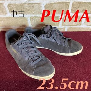 [ selling out! free shipping!]A-275 PUMA! sneakers!23.5cm! black! gray! navy! usually ..!.. going to school! used!