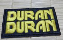 長方形　黒黄　英語 ◆新品デュラン・デュラン　Duran Duran　イギリス　ロックバンド　刺繍ワッペン激渋■UKイギリス　ミュージック　音楽_画像1