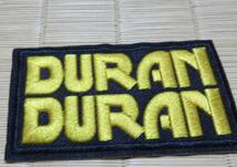 長方形　黒黄　英語 ◆新品デュラン・デュラン　Duran Duran　イギリス　ロックバンド　刺繍ワッペン激渋■UKイギリス　ミュージック　音楽_画像3