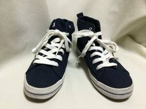 C2124　KEDS　ネイビー　ハイカットスニーカー　24，5㎝