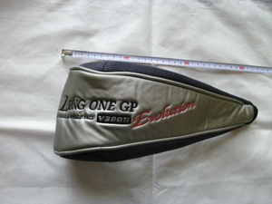 ★★ゴルフパートナー LONG ONE GP Evolution 3W用 ヘッドカバー （シルバー×黒）F6