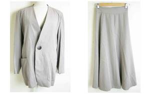 #JURGEN LEHL[ Jurgen Lehl ] beige group jacket to coil skirt setup M