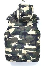 X-girl エックスガール HOODED PUFF VEST フーデッドパフベスト 2 BLACK×CAMO REVERSIBLE リバーシルブル 中綿入り 2WAY カモ 迷彩_画像6