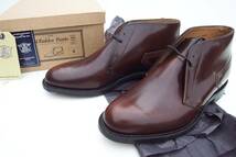 新品98デッド未使用英国製　　旧リアルマッコイズ・ サービスシューズREAL McCOY 'S & Loake Service-Shoes チャッカーブーツ8ガラスレザー_画像1