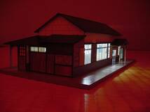 LED照明付きHOサイズ　JR東日本八高線　用土駅　駅舎模型　２０１０年に解体_画像4