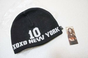 キスキス/XOXO◆ニット帽*キャップ*ロゴデザイン*ブラック