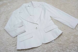 クレージュ【courreges】イトキン*ストレッチジャケット*白 M