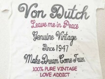 ボンダッチ【VonDutch】ラインストーン飾り/プリントTシャツ M_画像1