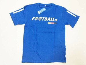 スポーツシャツ◆FOOTBALL◆内海/サッカープリントTシャツ：ブルー　Free