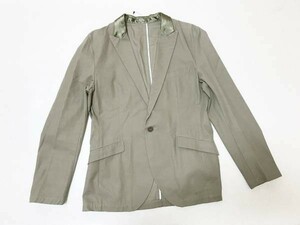  Boycott [BOYCOTT***] world / satin lustre collar * jacket : khaki -3