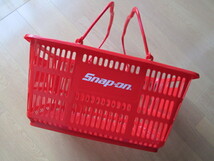新品 スナップオン Snap-on レア 限定 スナップオン snapon ショッピング バスケット 買い物カゴ 赤色 エコバック 袋有料化_画像2