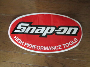 新品スナップオン オフィシャルグッズ コレクション Snap-on レア 限定 snap on 絶版 ロゴ ステッカー オーバル 超特大 61㎝x33.5㎝