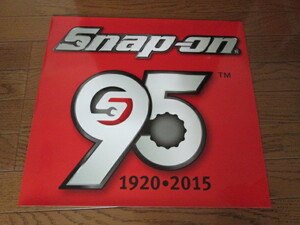 新品スナップオン オフィシャル コレクション Snap-on レア 95周年限定 snap on 絶版 ロゴ ステッカーマグネット 特大　横 37.5㎝x縦44㎝