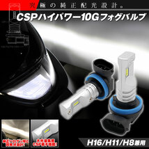 ヴォクシー トヨタ LED HID 交換用 H8/H11/H16 CSPハイパワー10G 6500K LEDフォグ フォグランプキット 左右セット 耐熱ガラス/防水仕様_画像6